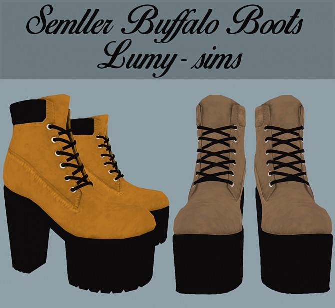 Sims 4 Semller Buffalo Boots at Lumy Sims