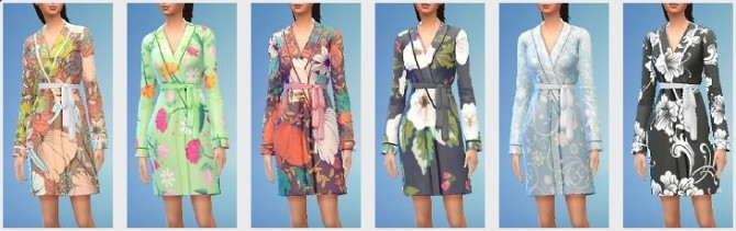 Sims 4 Floral Bathrobes by MaxRide at Mod The Sims