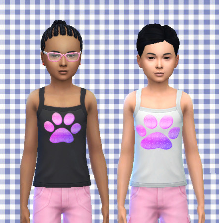 Kids paw print shirt by Alfredlovessims at SimsWorkshop