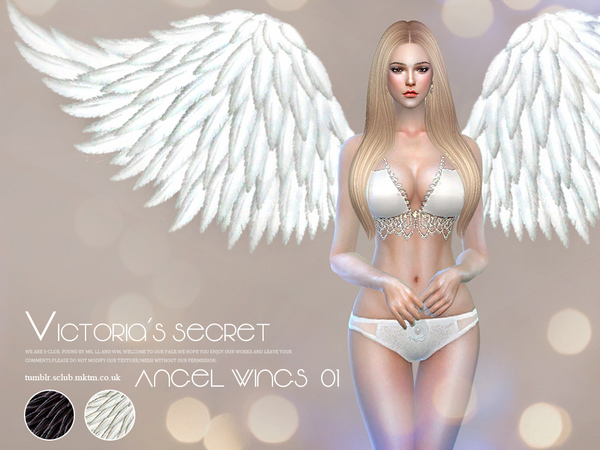 Sims 4 Angel wings 01 by S Club LL at TSR