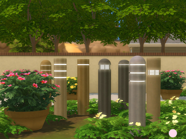 Sims 4 Concrete Lamp Set by DOT at TSR