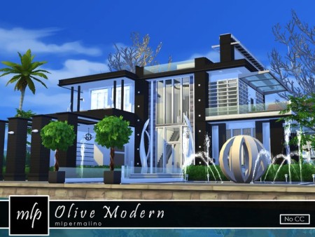 Olive Modern house by mlpermalino at TSR