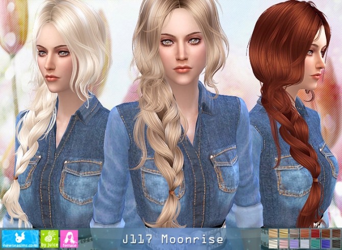 Sims 4 J117 Moonrise hair (Pay) at Newsea Sims 4