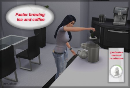 Faster brewing tea and coffee by Galaxy777 at Mod The Sims