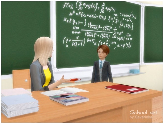 Sims 4 School set 01 at Sims by Severinka
