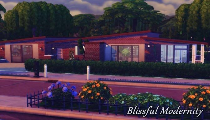 Sims 4 Blissful Modernity house by isabellajasper at Mod The Sims