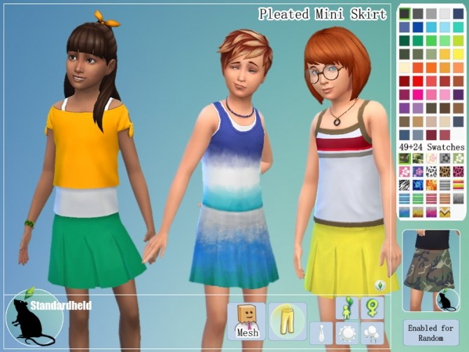 Sims 4 Pleated Mini Skirt by Standardheld at SimsWorkshop