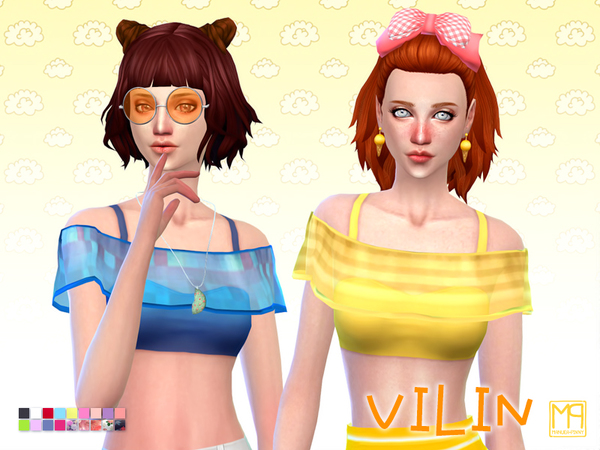 Sims 4 manueaPinny Vilin top by nueajaa at TSR