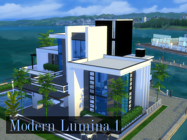 Sims 4 Modern Lumina 1 house by  johnDu at TSR