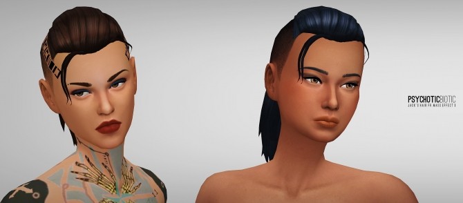 Sims 4 Psychotic Biotic Hair by Xld Sims at TSR