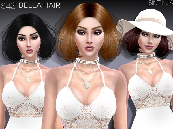 Sims 4 Hair s42 Bella by Sintiklia at TSR