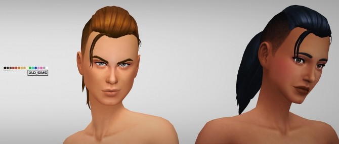 Sims 4 Psychotic Biotic Hair by Xld Sims at TSR