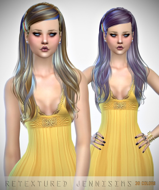 Sims 4 Newsea Monochrome Hair retexture at Jenni Sims
