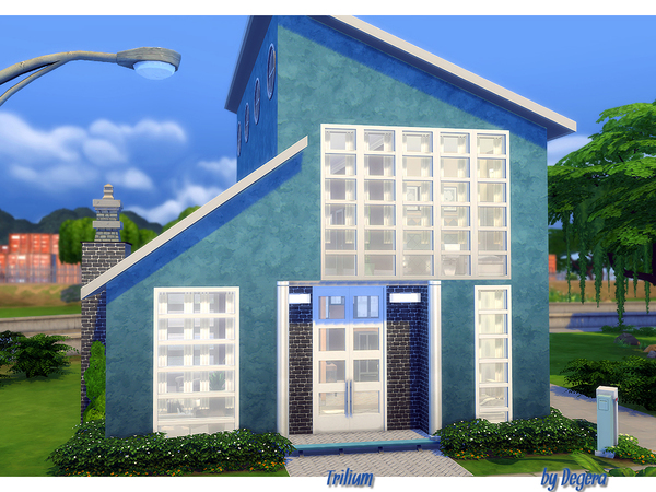Sims 4 Trilium contemporary home by Degera at TSR