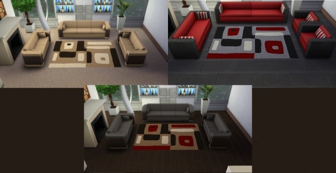 Sims 4 Modern Rugs by AdonisPluto at Mod The Sims