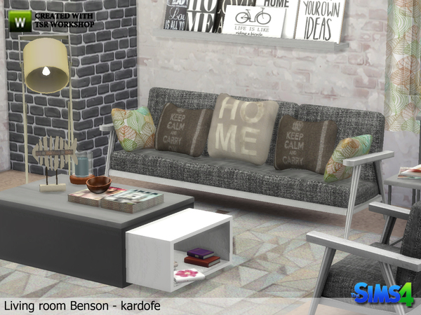 Sims 4 Benson living room by kardofe at TSR