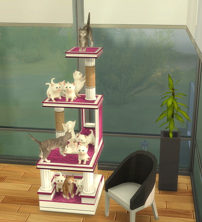 Sims 4 Pet Stories Reward Cat Condo by BigUglyHag at SimsWorkshop