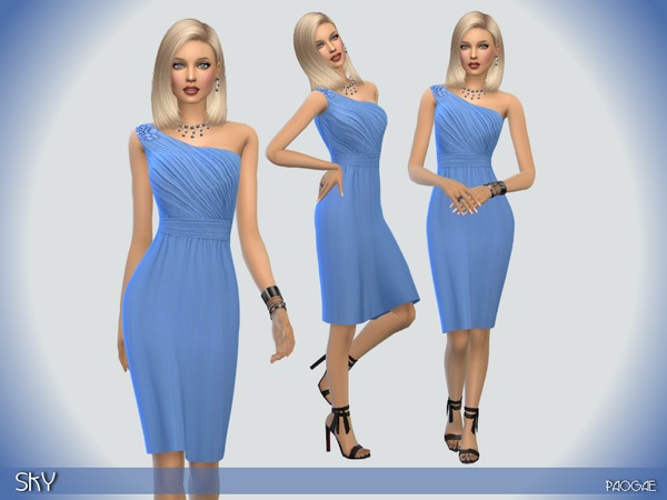 Sims 4 Sky dress by Paogae at TSR