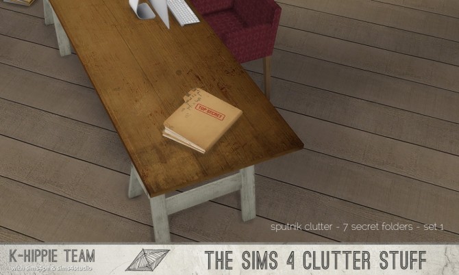 Sims 4 K Clutter Sputnik 7 Secret Folders set 1 at K hippie