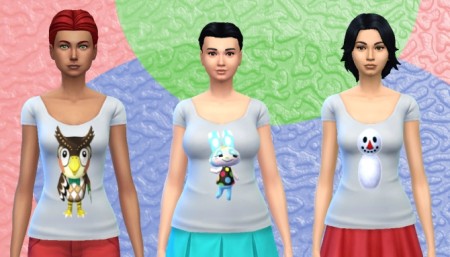 Animal Crossing shirt Part 1 by Alfredlovessims at SimsWorkshop