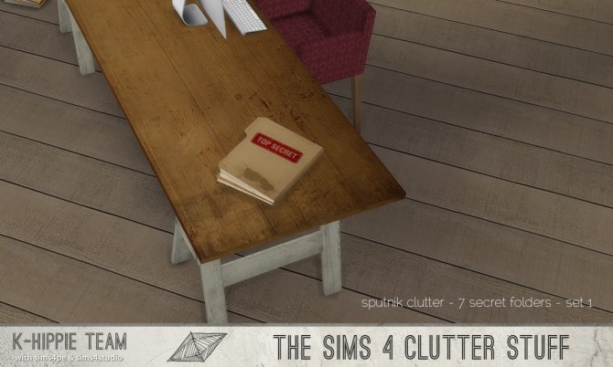 Sims 4 K Clutter Sputnik 7 Secret Folders set 1 at K hippie