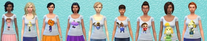 Sims 4 Animal Crossing shirt Part 1 by Alfredlovessims at SimsWorkshop