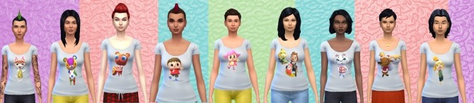Sims 4 Animal Crossing shirt Part 1 by Alfredlovessims at SimsWorkshop
