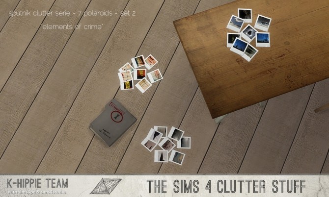 Sims 4 K Clutter Sputnik 7 Polaroids set 2 at K hippie
