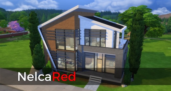 Sims 4 The Modern Basegame Mansion by NelcaRed at Mod The Sims