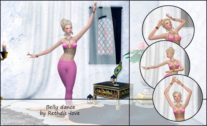 Sims 4 Belly dance poses at Rethdis love