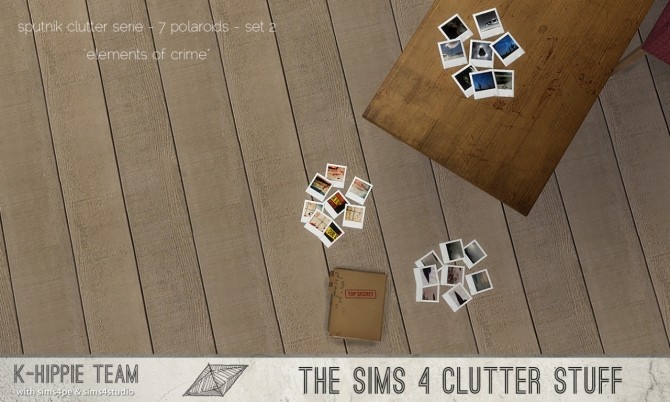 Sims 4 K Clutter Sputnik 7 Polaroids set 2 at K hippie