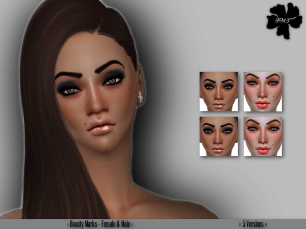 Sims 4 IMF Beauty Marks F/M by IzzieMcFire at TSR