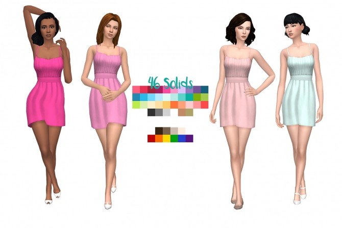 Sims 4 The Caity Dress by deelitefulsimmer at SimsWorkshop