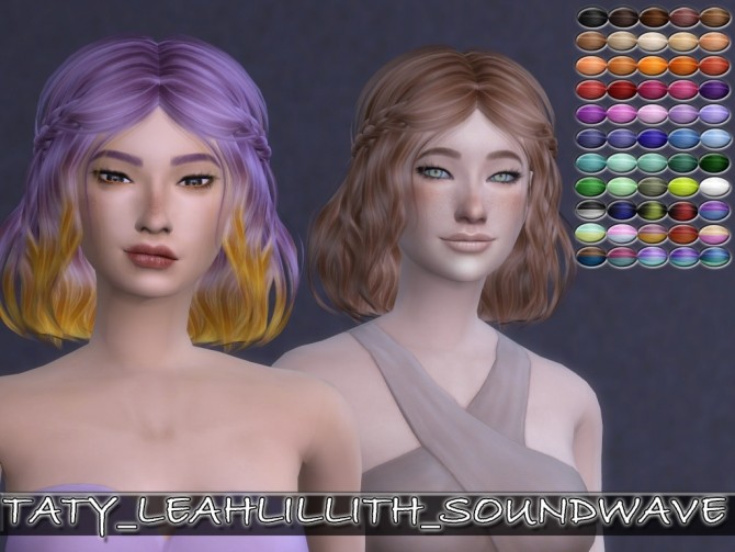 Sims 4 LeahLillith Soundwave Hair Retexture by Taty86 at SimsWorkshop