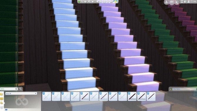 Sims 4 Manor Staircase Carpets by Flinnel at Mod The Sims
