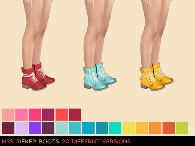 Sims 4 Rieker Shoes by midnightskysims at SimsWorkshop