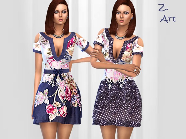 Sims 4 Eden summer dress by Zuckerschnute20 at TSR