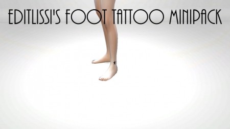 Foot Tattoo Pack of Three Star, Love Heart and Rose by Editlissi at Mod The Sims