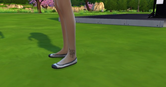 Sims 4 Foot Tattoo Pack of Three Star, Love Heart and Rose by Editlissi at Mod The Sims