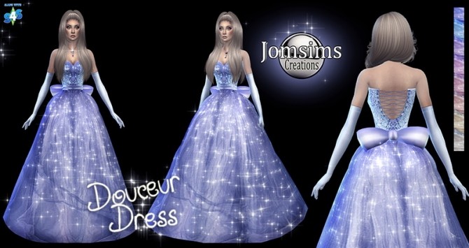 Sims 4 Douceur princess dress at Jomsims Creations