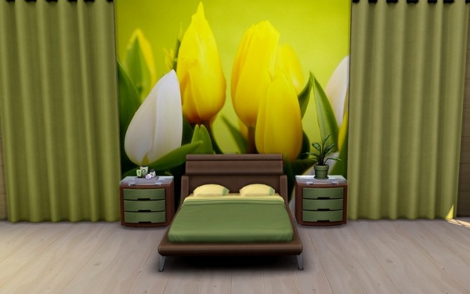 Sims 4 Mural Tulips by ihelen at ihelensims