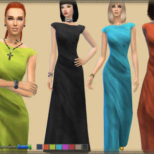Adele gown by April at TSR » Sims 4 Updates