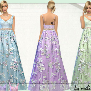 191 Dress with bow by sims2fanbg at TSR » Sims 4 Updates