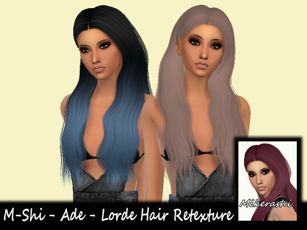 Sims 4 M Shi Ade Lorde Hair Retexture by mikerashi at TSR
