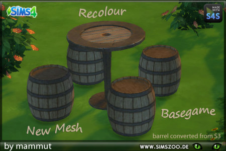 Barrel dinette by Mammut at Blacky’s Sims Zoo
