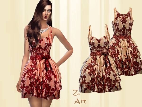 Sims 4 Vintage Charm dress by Zuckerschnute20 at TSR