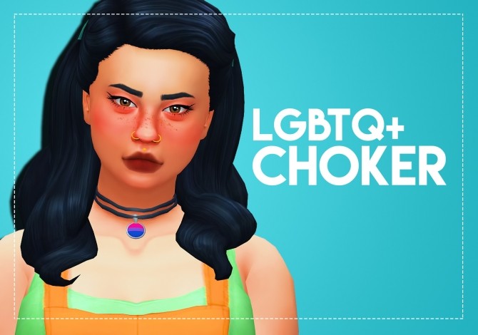 Sims 4 LGBTQ + Themed Chokers by Weepingsimmer at SimsWorkshop