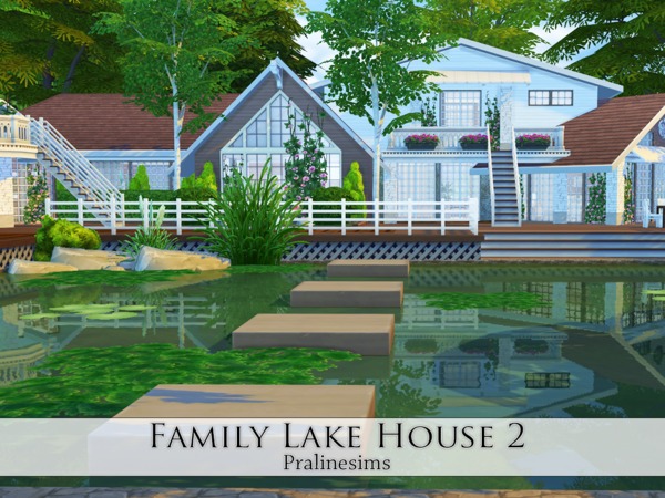 Sims 4 Family Lake House 2 by Pralinesims at TSR
