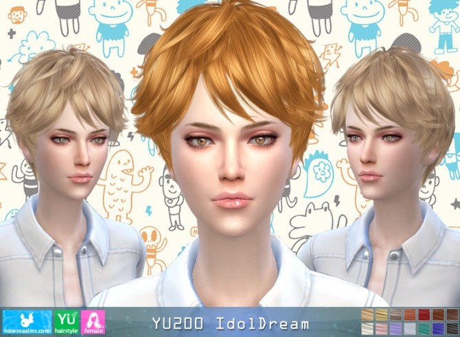 Sims 4 YU200 IdolDream hair F (Pay) at Newsea Sims 4