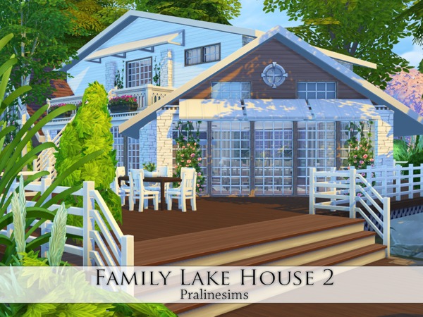 Sims 4 Family Lake House 2 by Pralinesims at TSR